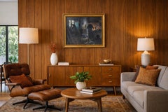 19th Century Oil Painting of Blacksmith Forge, Signed Artwork