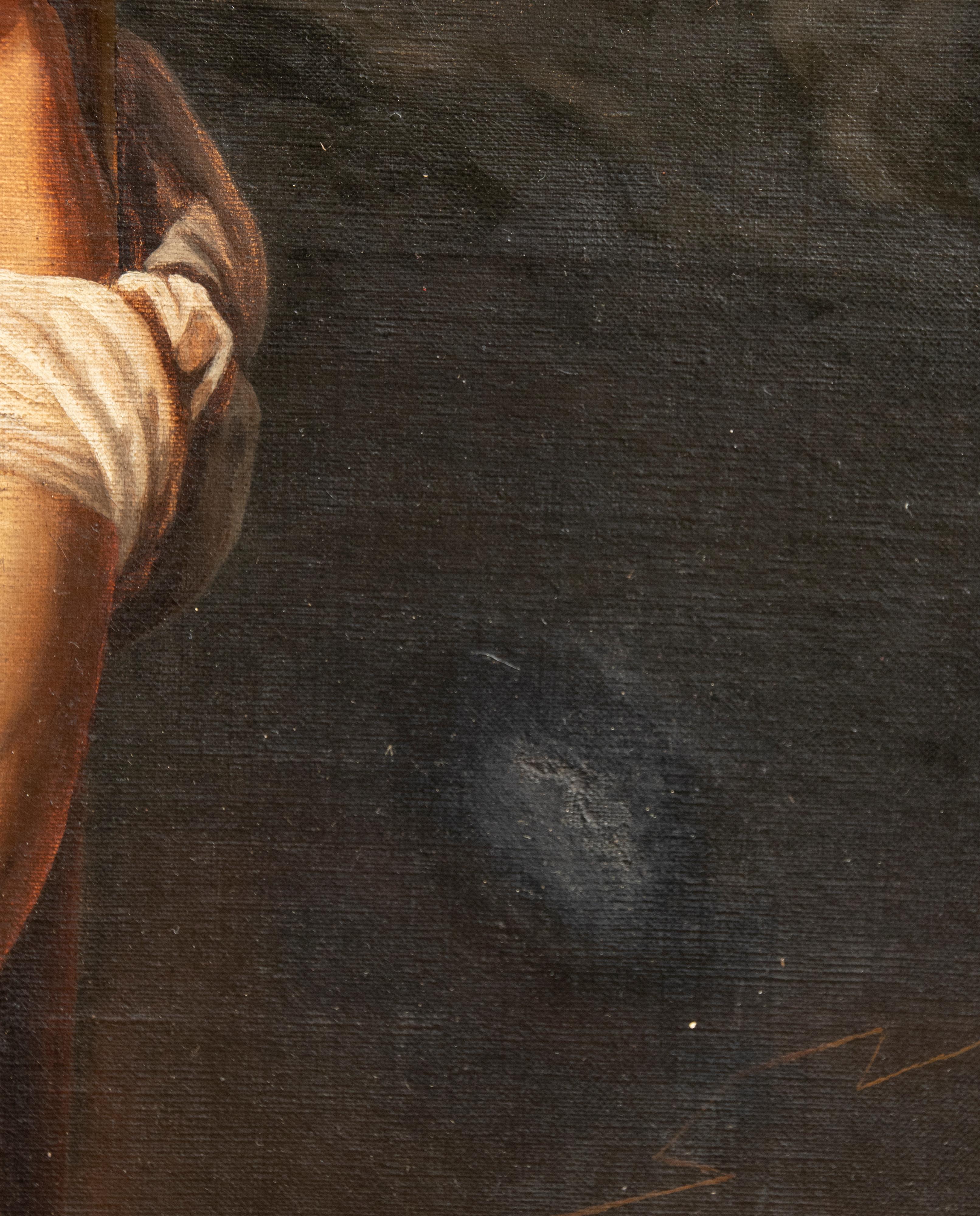 19th Century Oil Painting of Jesus Christ on the Cross 8