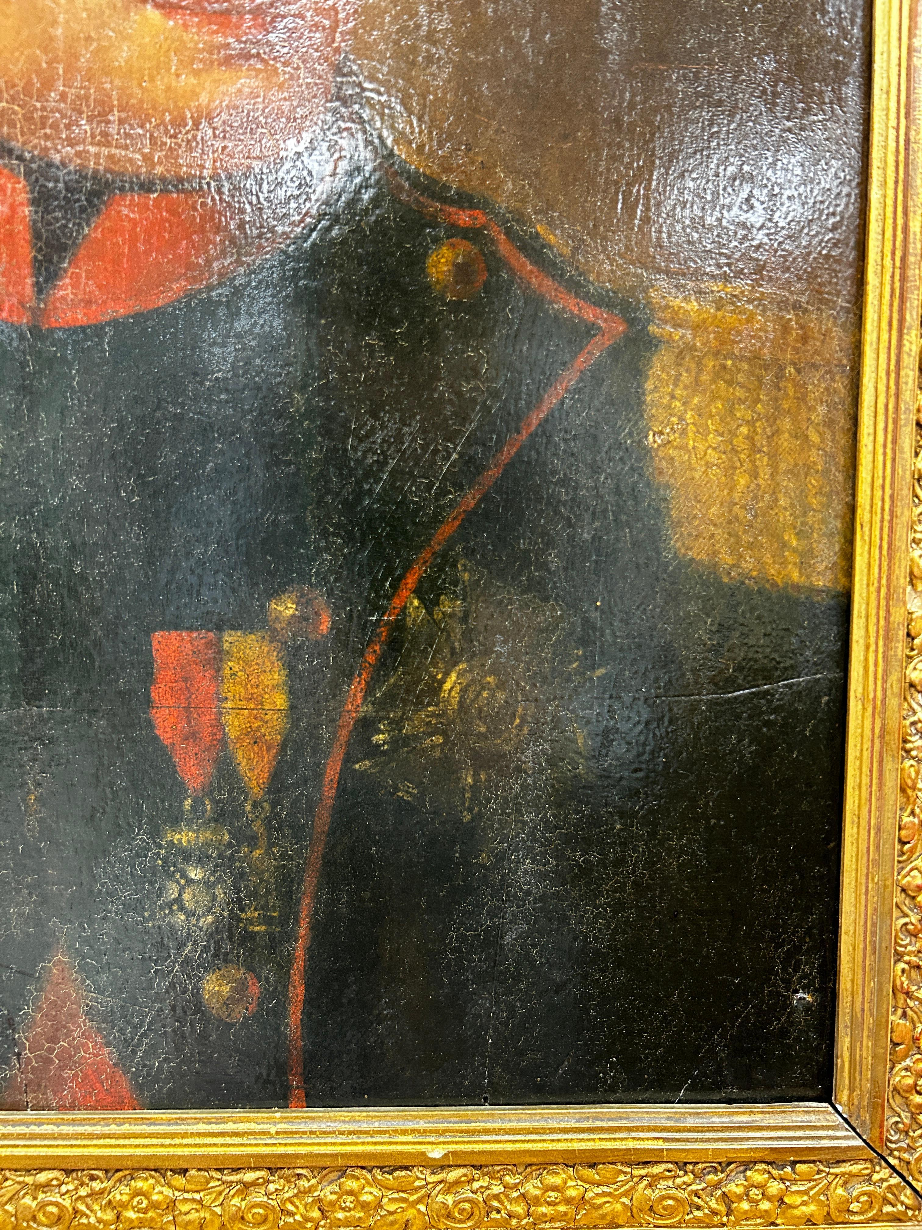 Dipinto a olio del XIX secolo raffigurante Napoleone Bonaparte 1