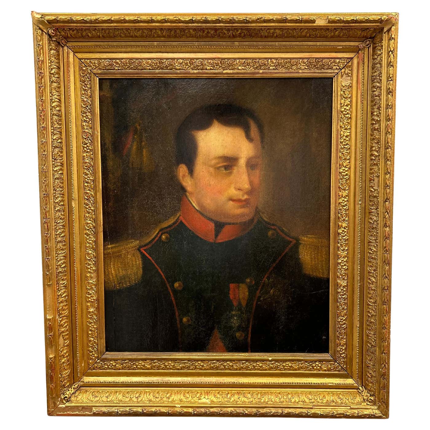 Napolean Paining 19th Century Oil Painting of Napoleon Bonaparte For Sale at 1stDibs