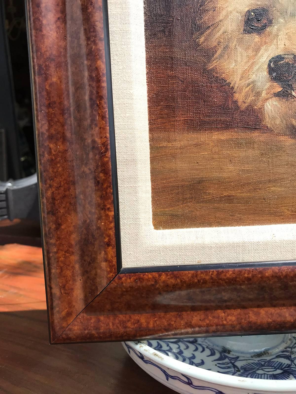 19th Century Oil Painting of Terrier, Probably English In Good Condition In Atlanta, GA