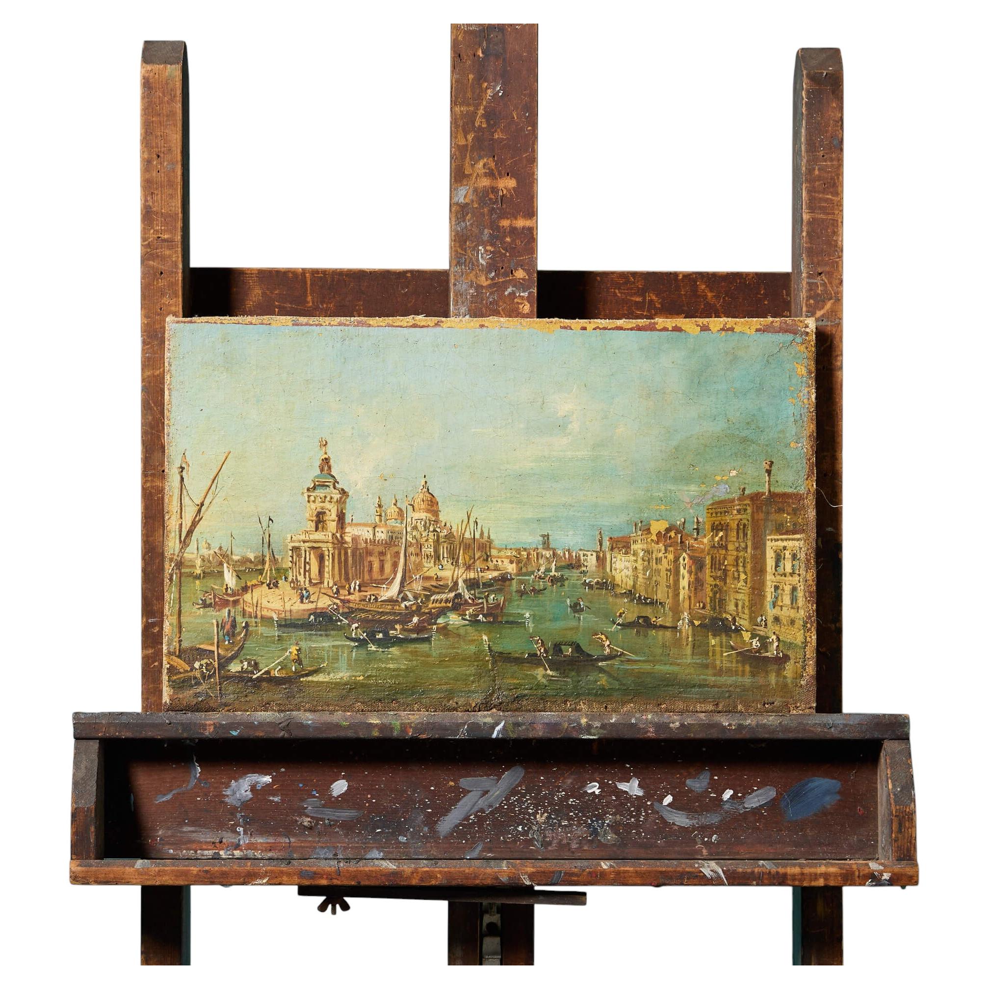 Ölgemälde aus dem 19. Jahrhundert, das den Canal Grande in Venedig nach einem Motiv von Francesco Guardi (1712–93) zeigt