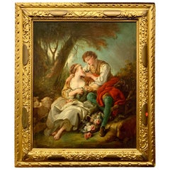 19th Century Oil Painting on Canvas after Francois Boucher