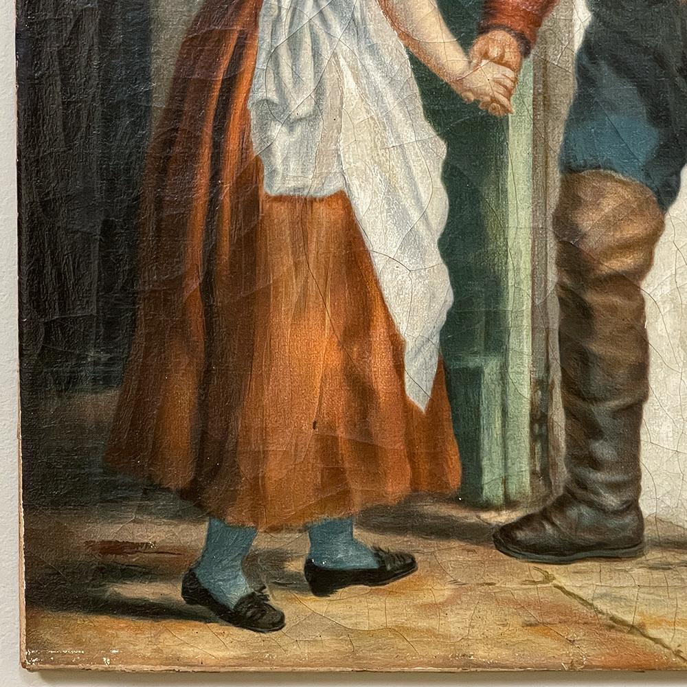 Peinture à l'huile sur toile du 19e siècle en vente 1