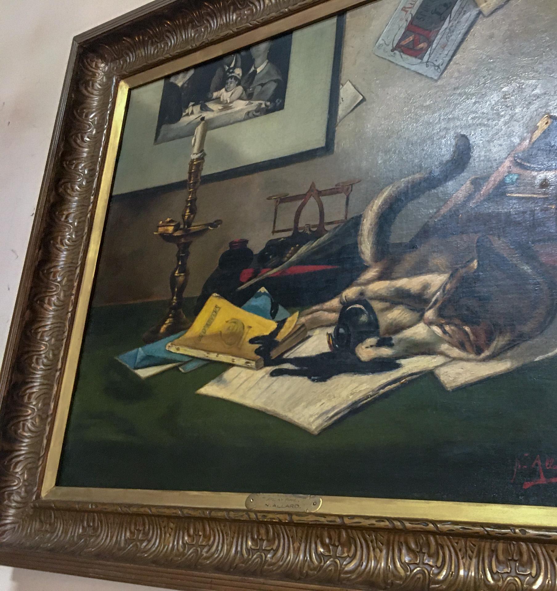 This very detailed oil on canvas painting is delightfully titled 