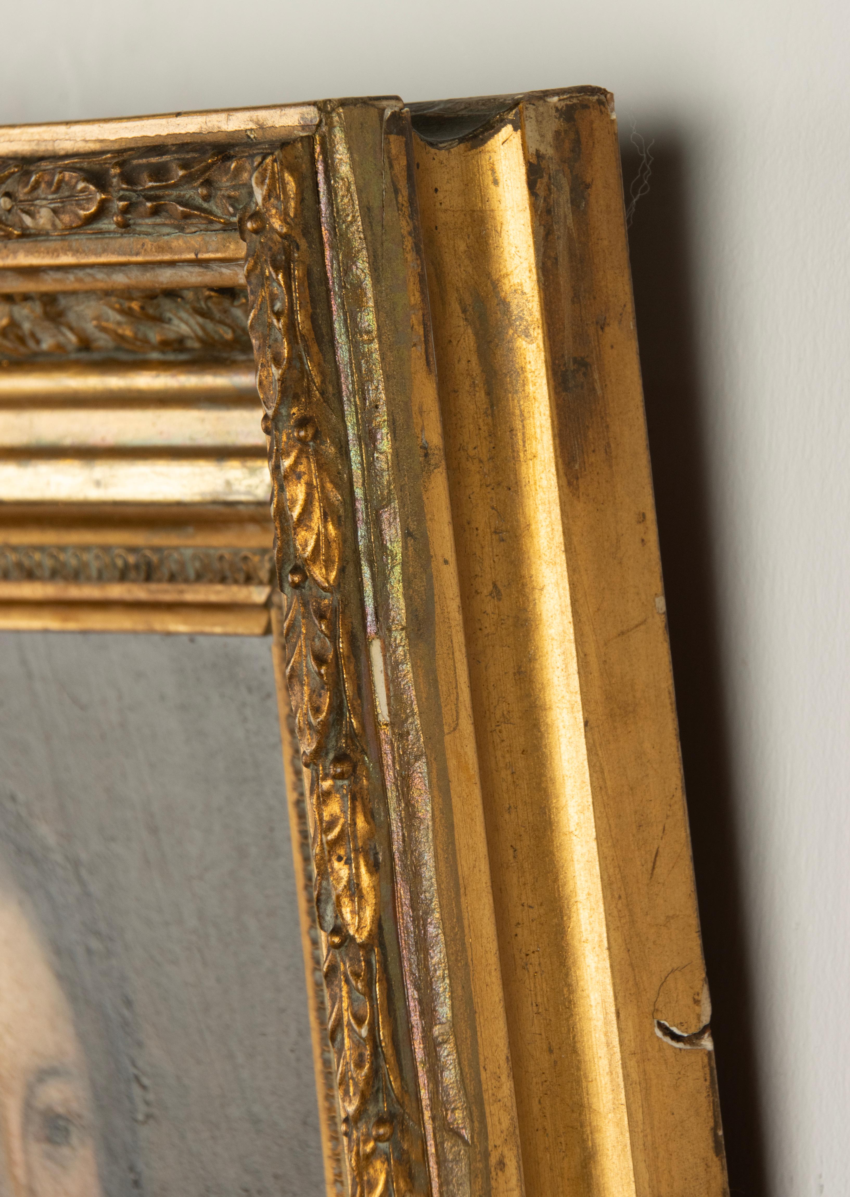Pittura ad olio del XIX secolo - Ritratto di signora - Emélie in vendita 5