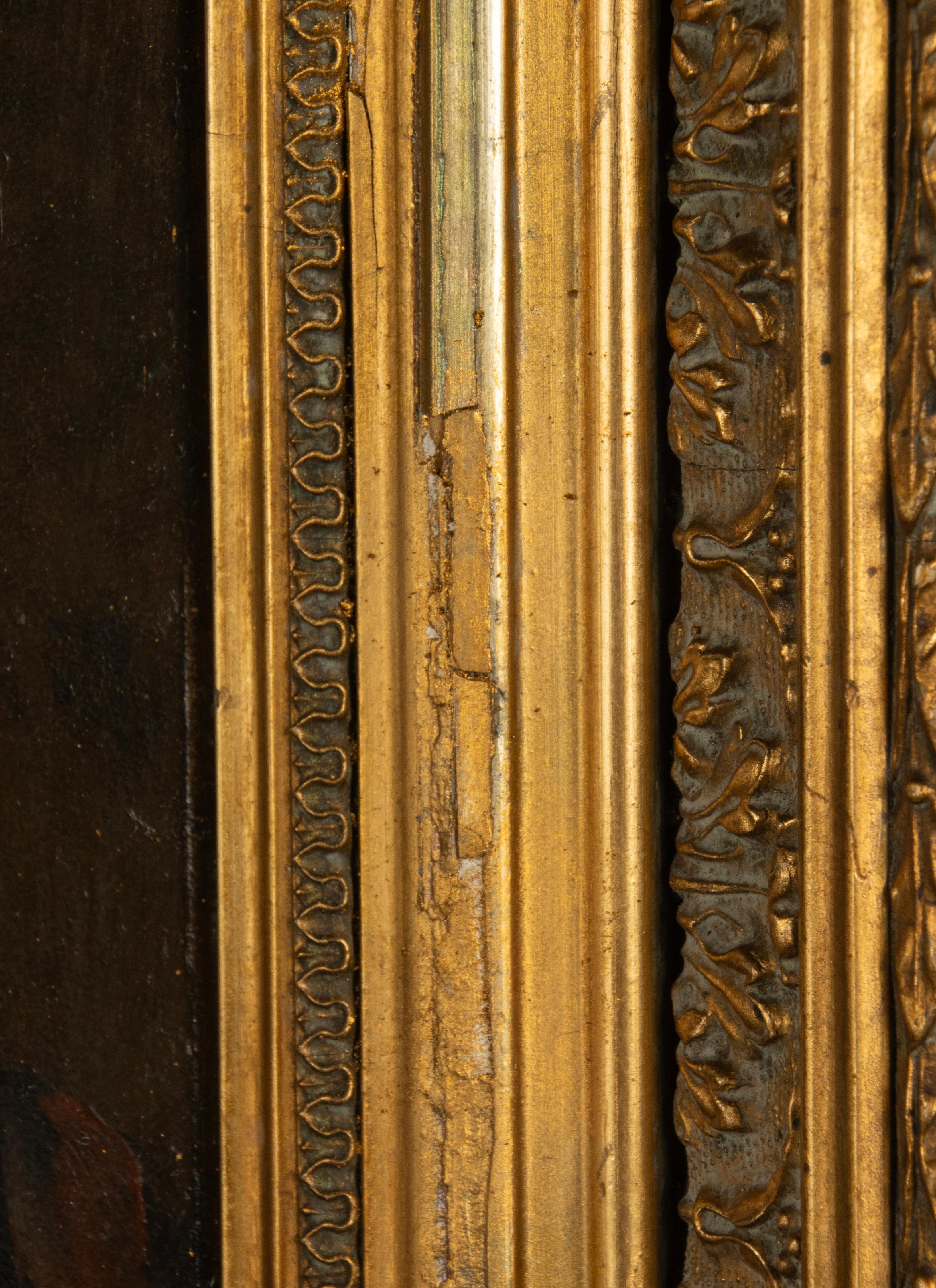 Pittura ad olio del XIX secolo - Ritratto di signora - Emélie in vendita 6