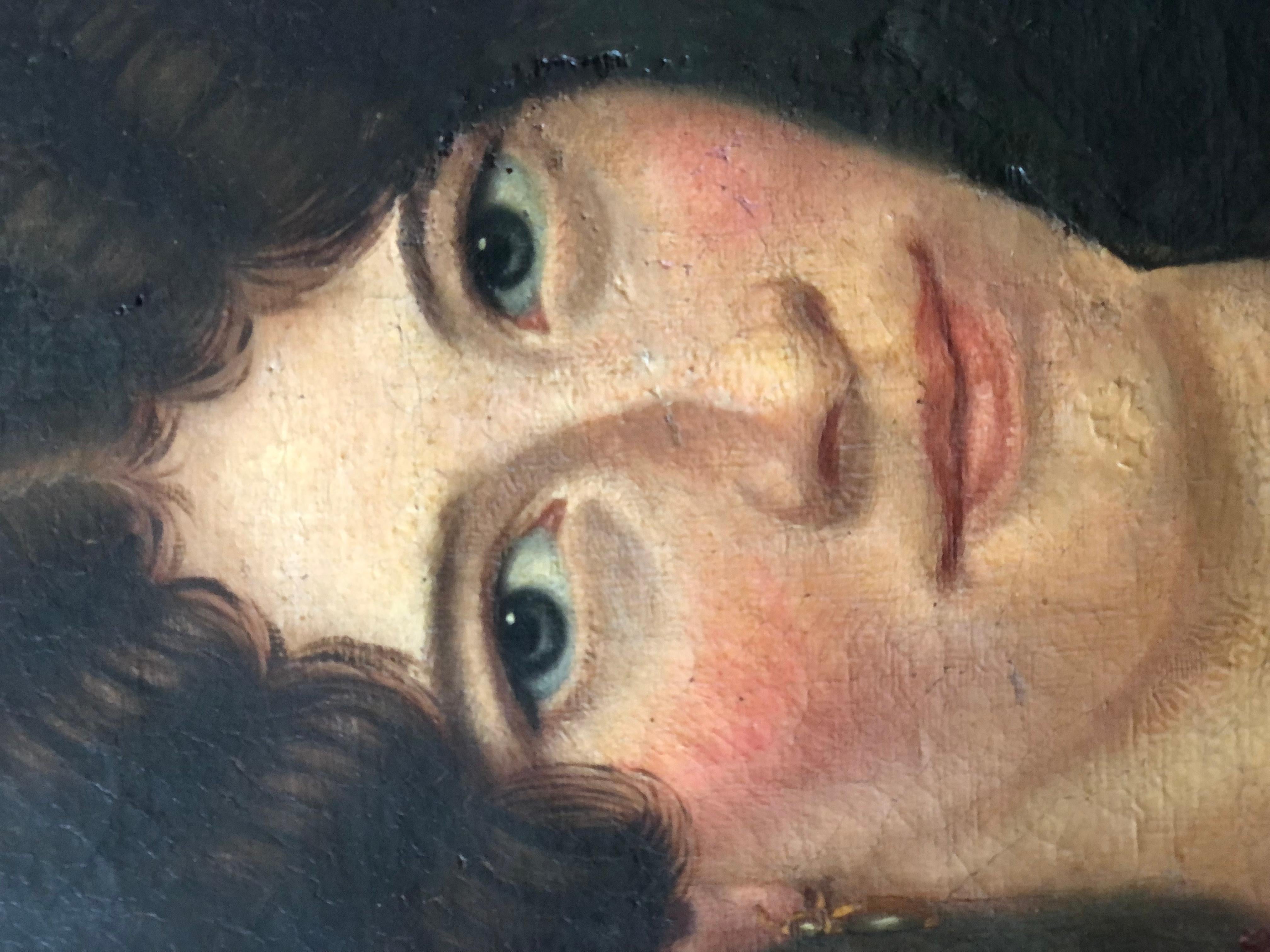 Other 19th Century Oil Painting Portrait of a Woman