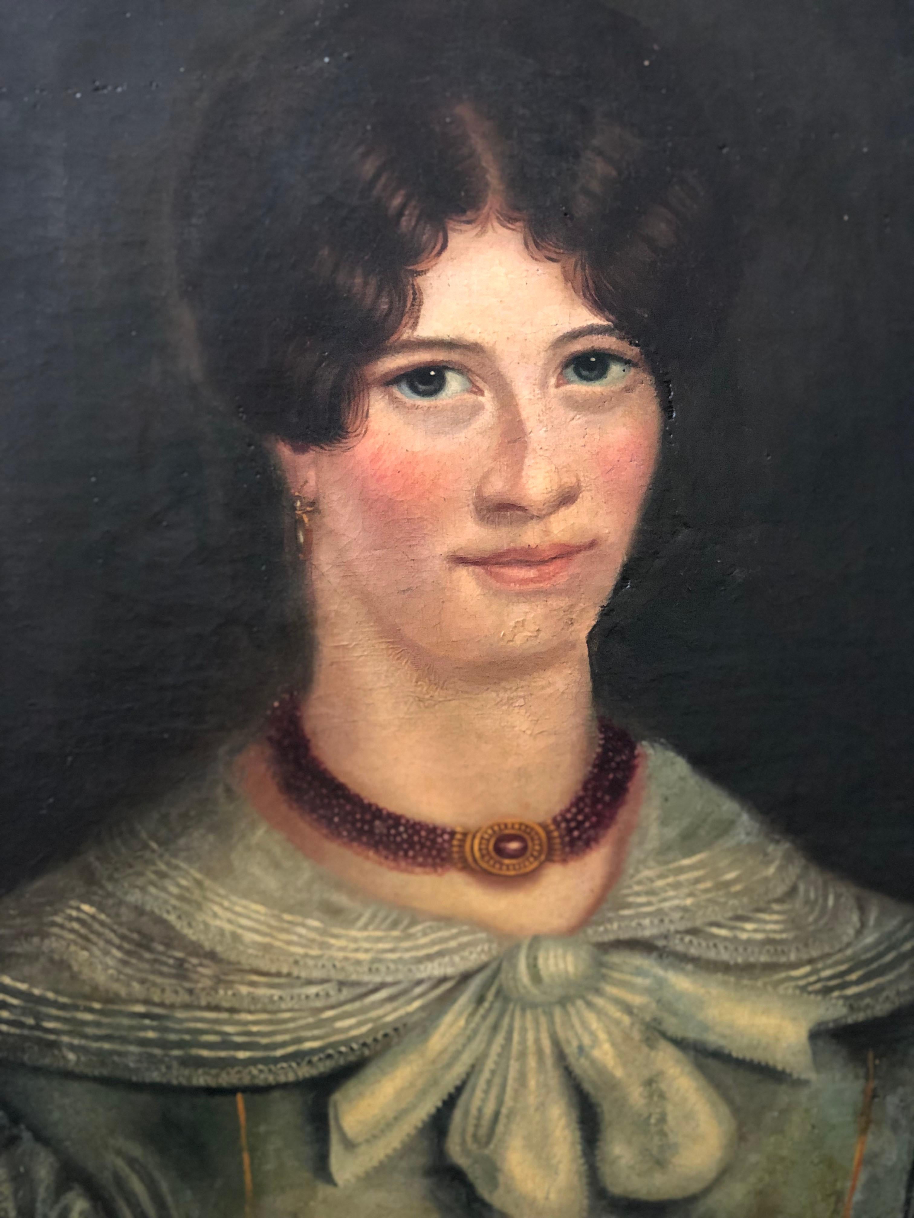 19th Century Oil Painting Portrait of a Woman 2