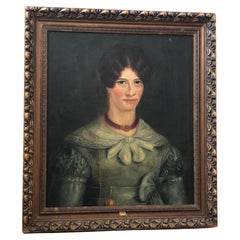 19th Century Oil Painting Portrait of a Woman