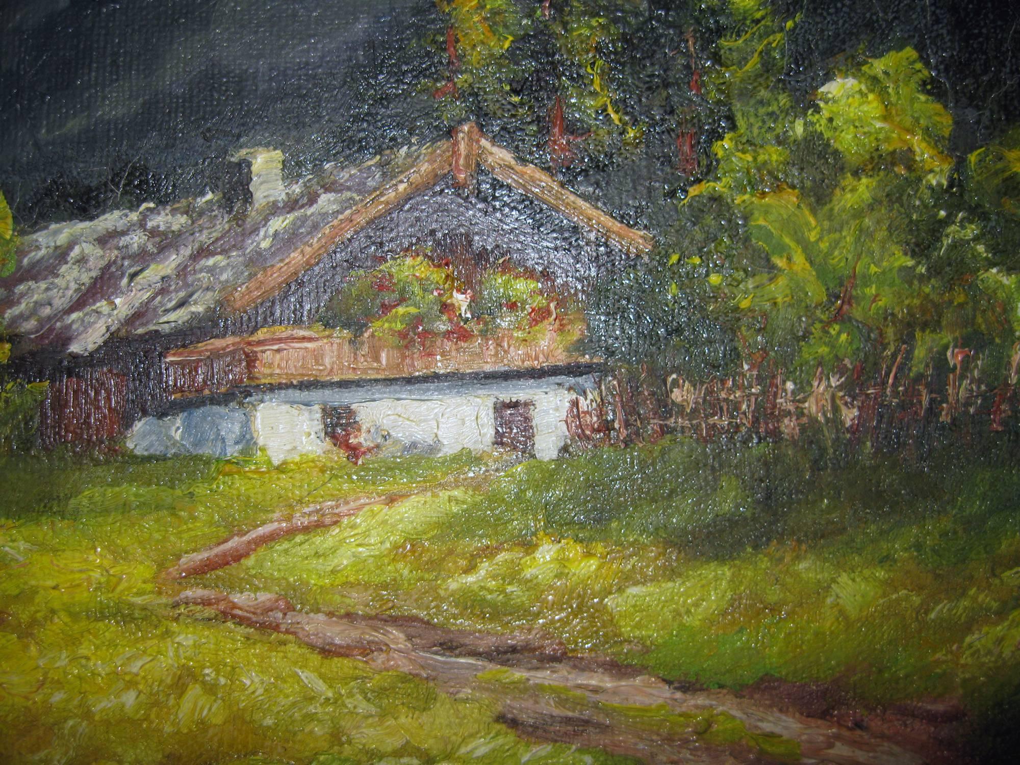 switzerland oil painting