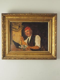 19th Century Oil Painting 'Taste of Freedom', Unsigned, 1890