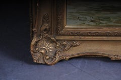 19th Century Oil Paintings Canterbury Landscape W. Stuart Lloyd View from Castle