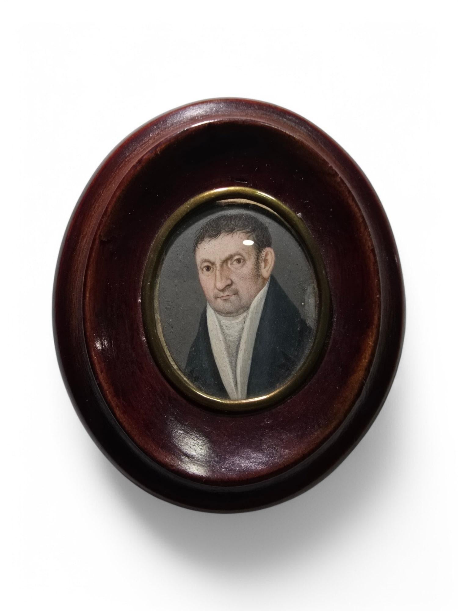 19th-Century Oil Portrait Miniature For Sale 2