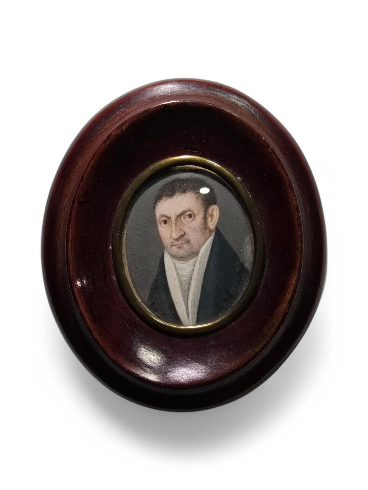 19th-Century Oil Portrait Miniature For Sale 3