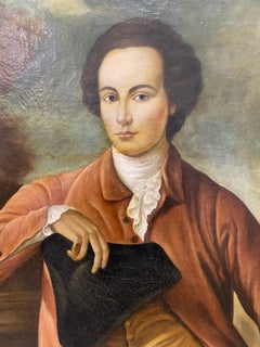 19th Century Oil Portrait of a Young Man Signed "Samuel"