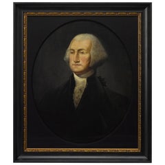 George Washington, Used Oil Portrait, after Rembrandt Peale, 19th Century