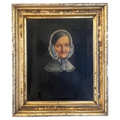 19th Century Oil Portrait Painting, Biedermeier Style, Signed, Denmark