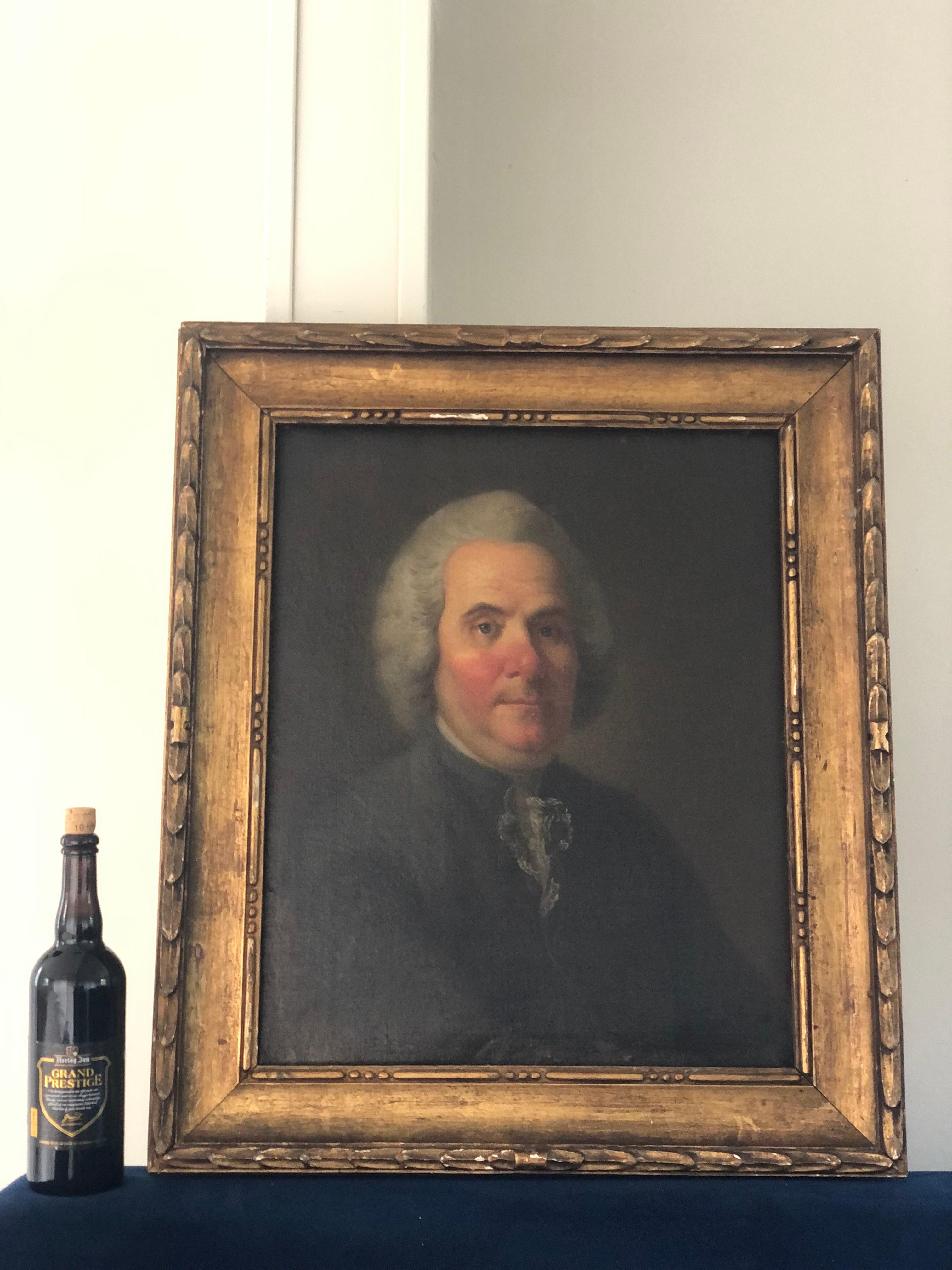19th Century Oil Portrait Painting of Gentleman with Red Cheeks 1