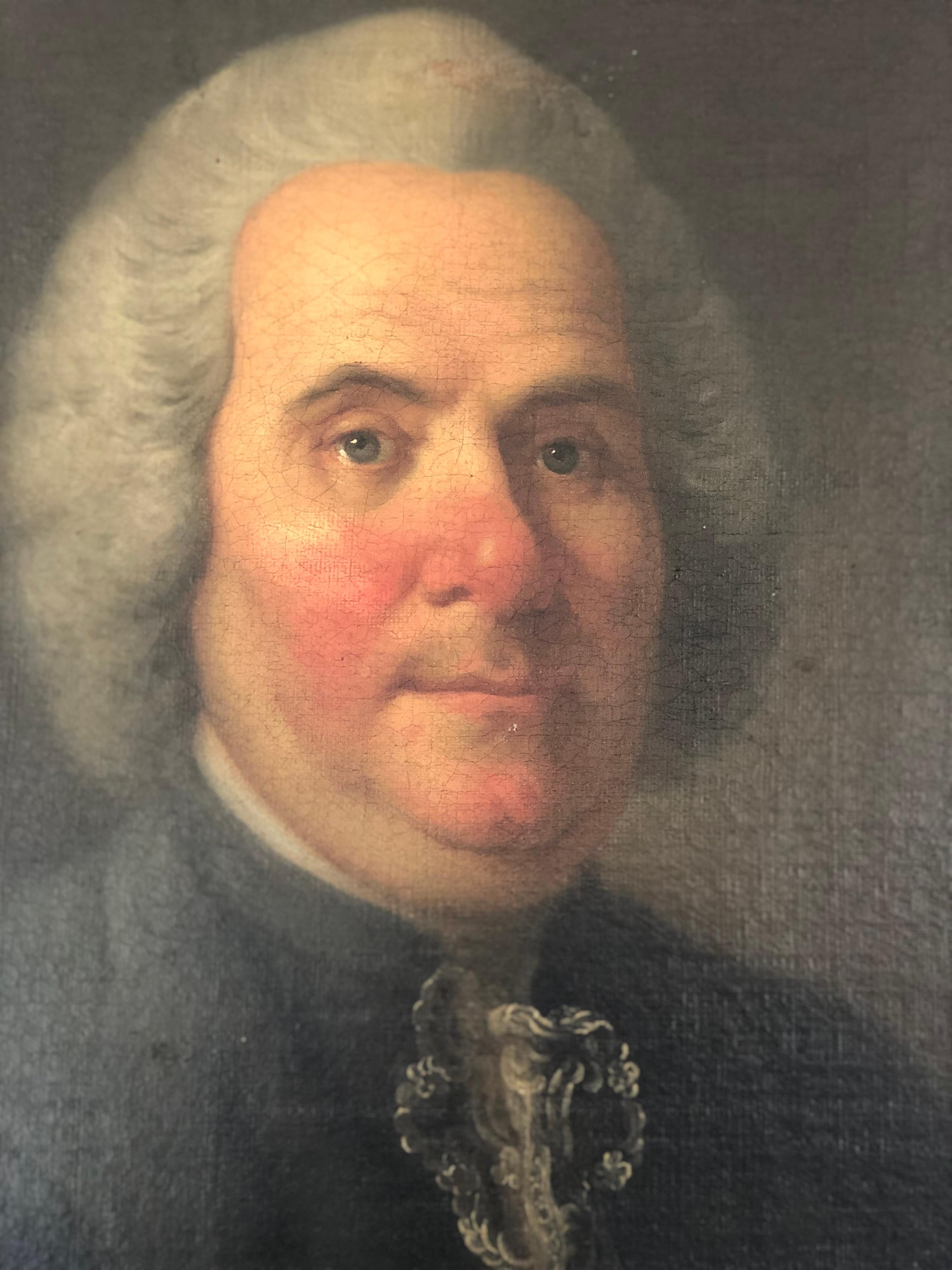 19th Century Oil Portrait Painting of Gentleman with Red Cheeks 2
