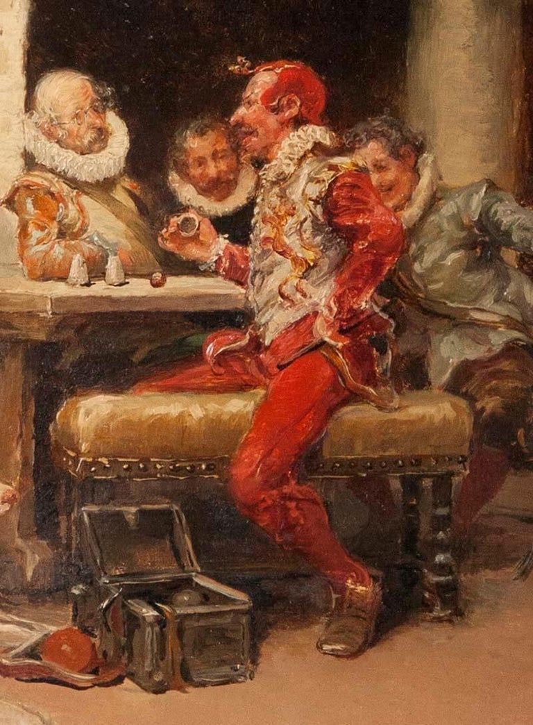 19th Century Oilpainting In Renaissance Style By J Llaneces With