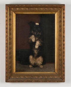 19th Century Oilpinting, Portrait of a Dog by César Geerinck