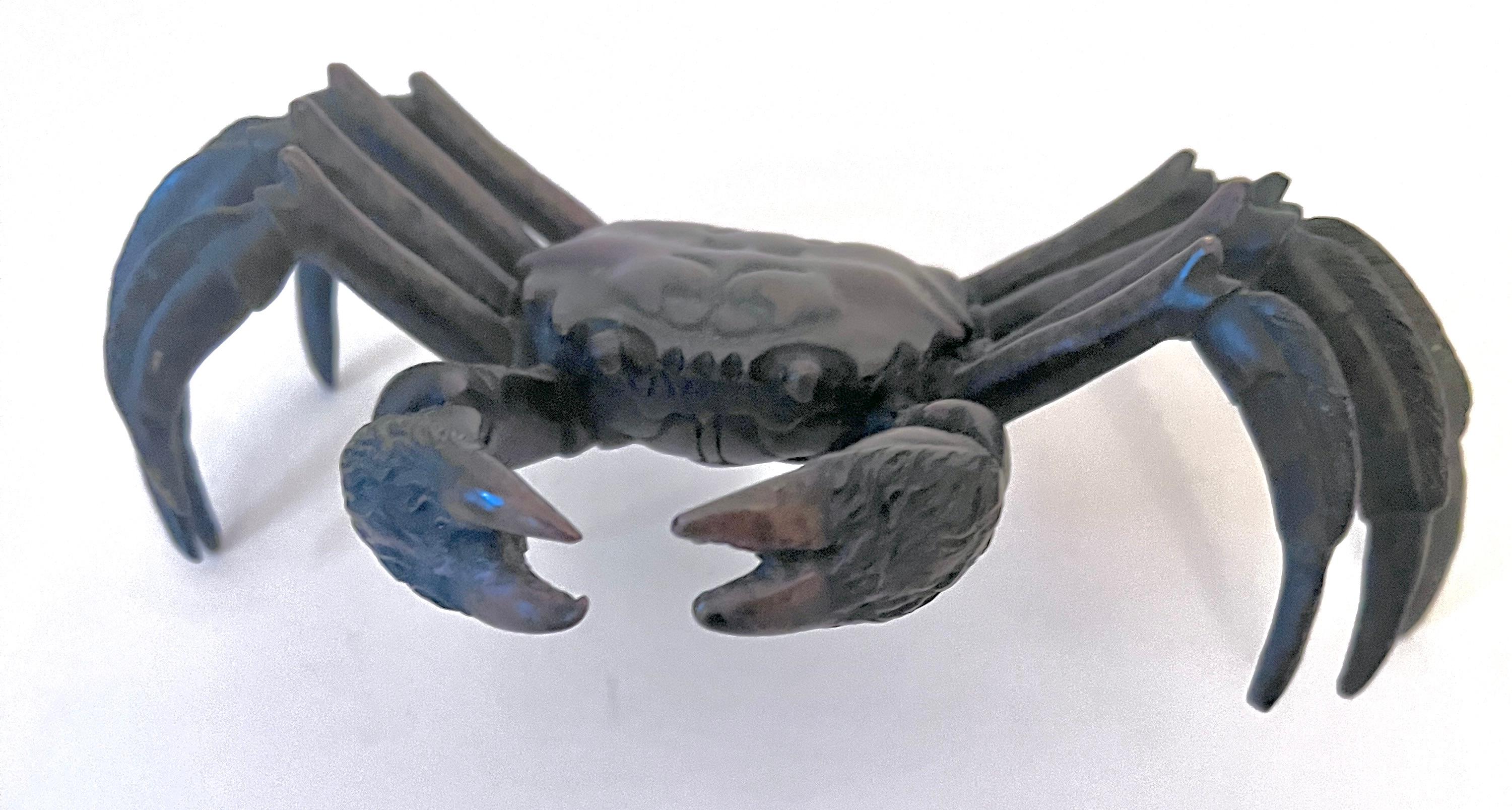 19th Century Okimono Bronze Japanese Crab Sculpture Paperweight For Sale 1