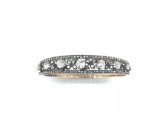 19th Century Old and Rose Cut Diamond Bangle Bracelet