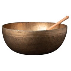 Antique 19th century Old bronze Nepali Singing bowl from Nepal - OriginalBuddhas