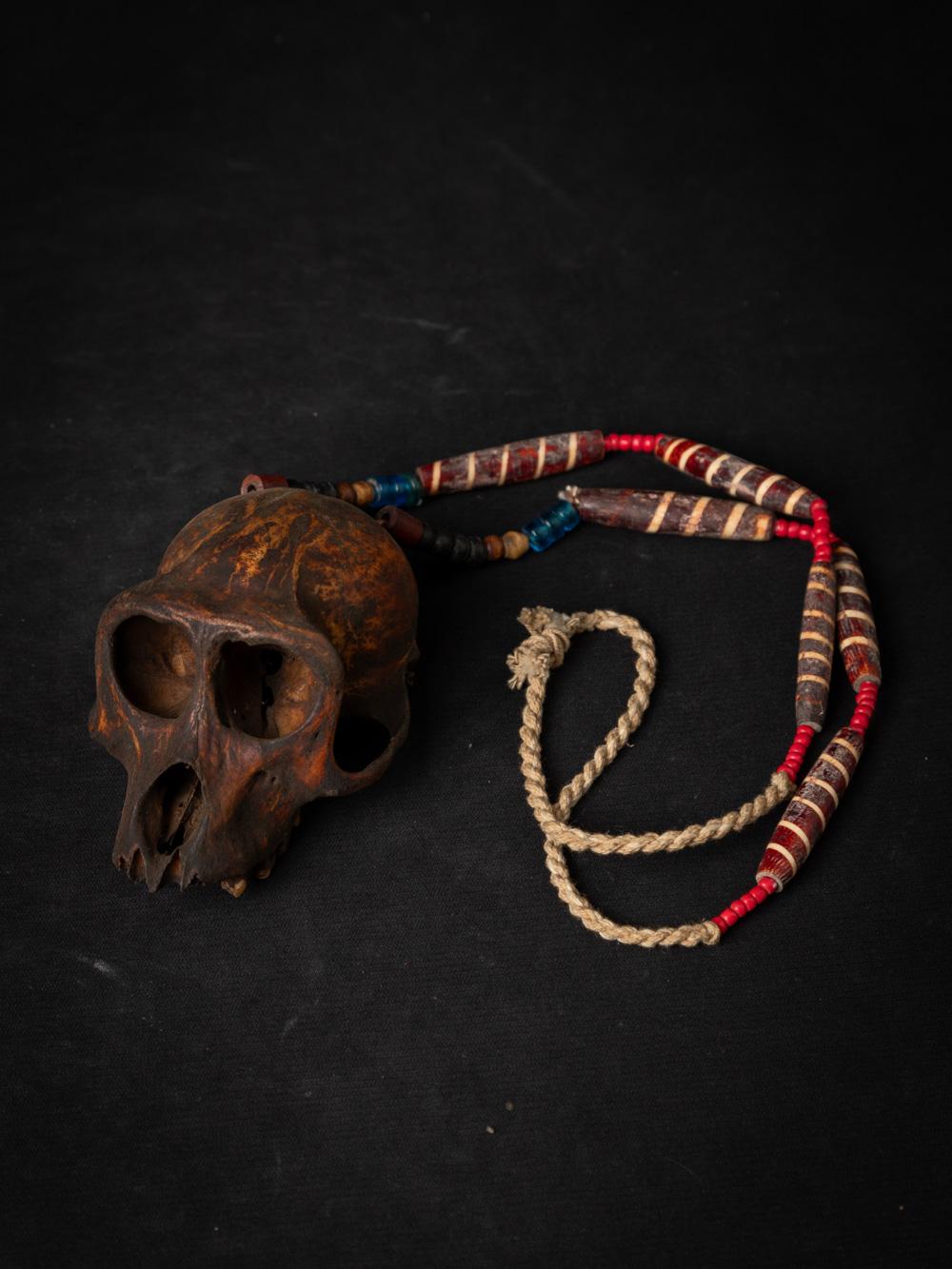 19th century Old Naga necklace with monkey-skull - Original Buddhas 1
