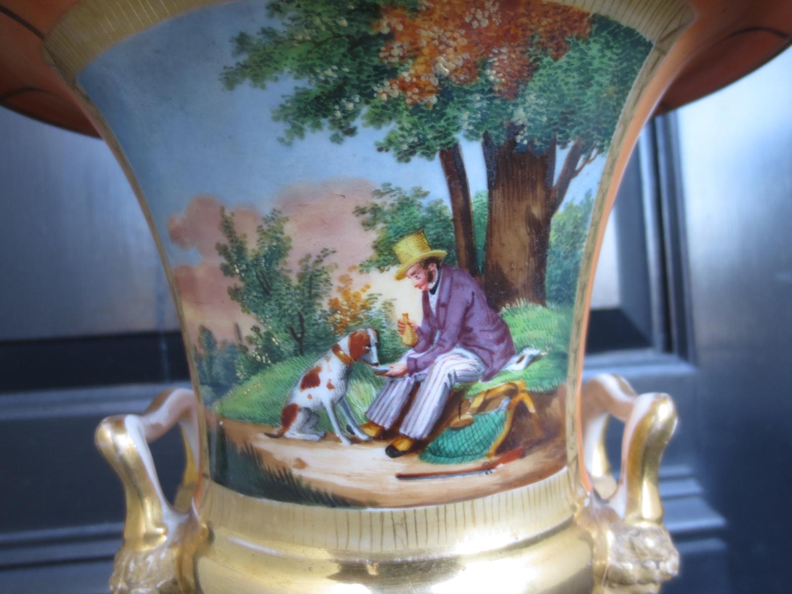 19th Century Old Paris Porcelain Urn as Lamp 8