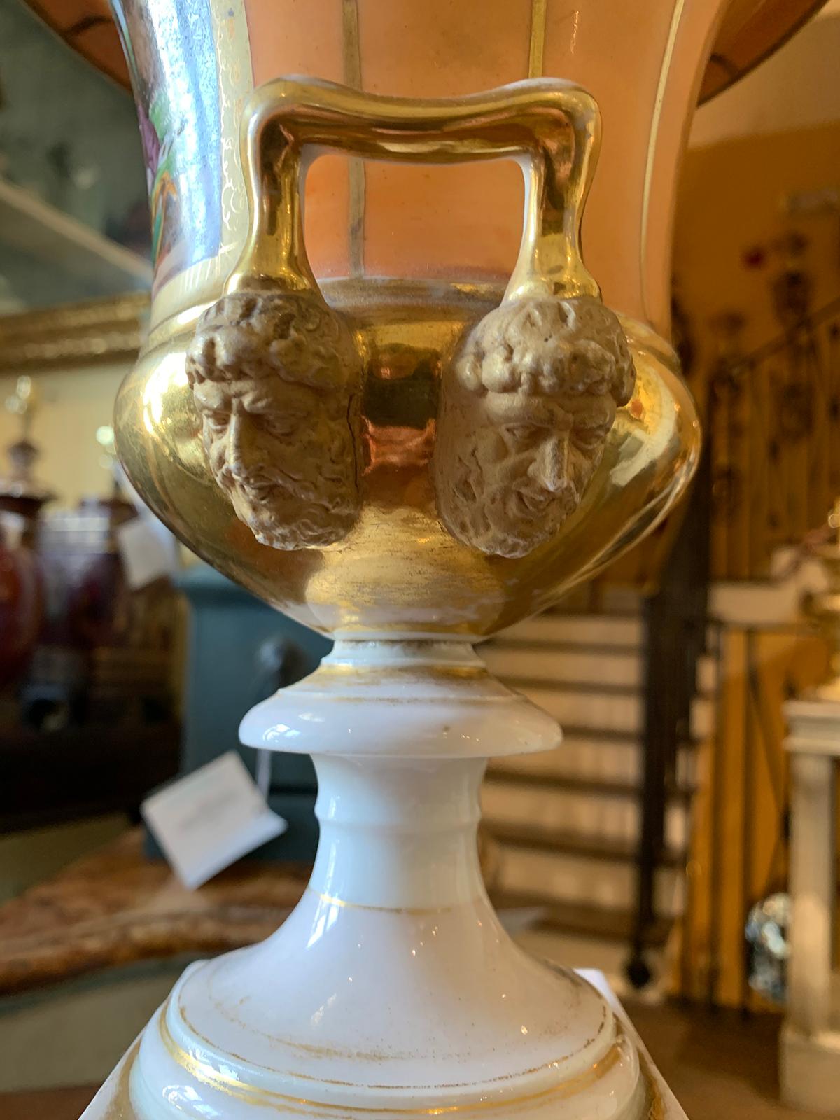 19th Century Old Paris Porcelain Urn as Lamp 4