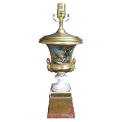19th Century Old Paris Porcelain Urn as Lamp