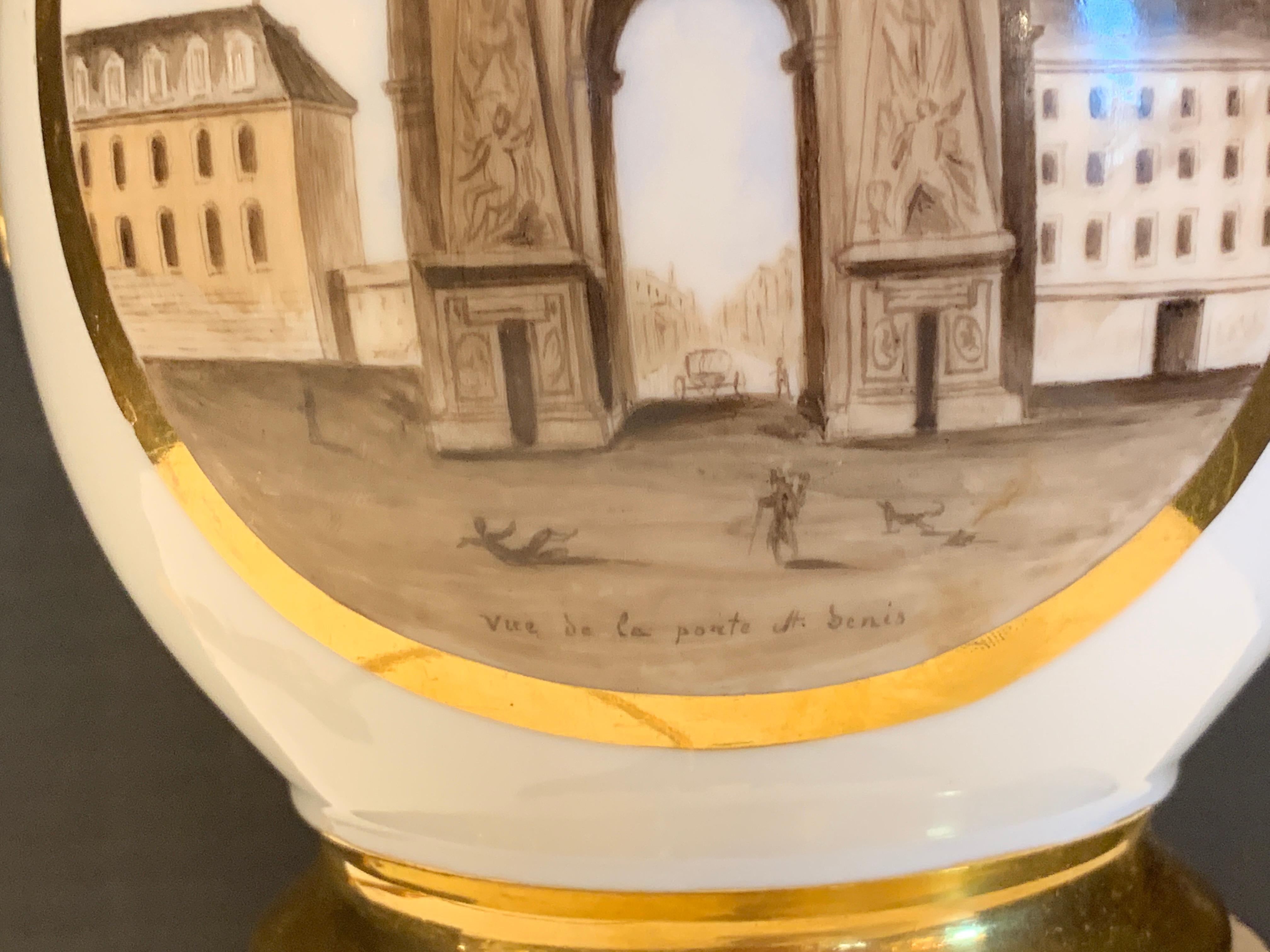 Ancienne cafetière topographique de Paris du 19ème siècle, convertie en lampe en vente 3