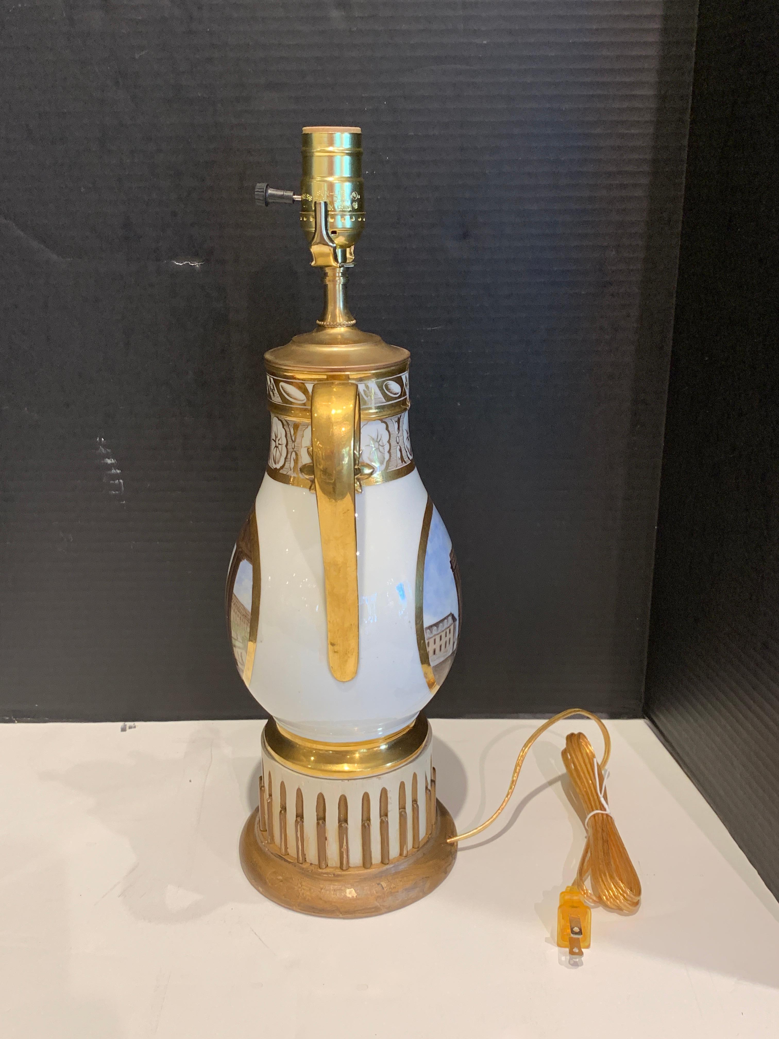 Ancienne cafetière topographique de Paris du 19ème siècle, convertie en lampe en vente 5
