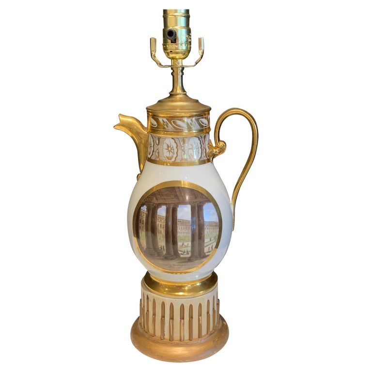 voordeel adviseren Lauw Alte Pariser topografische Kaffeekanne des 19. Jahrhunderts, jetzt als Lampe  im Angebot bei 1stDibs | kaffeekanne lampe selber machen, lampe aus  kaffeekanne, lampe kaffeekanne selber machen