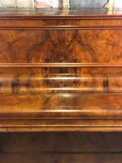 19th Century Old Walnut Burl Wall Piano