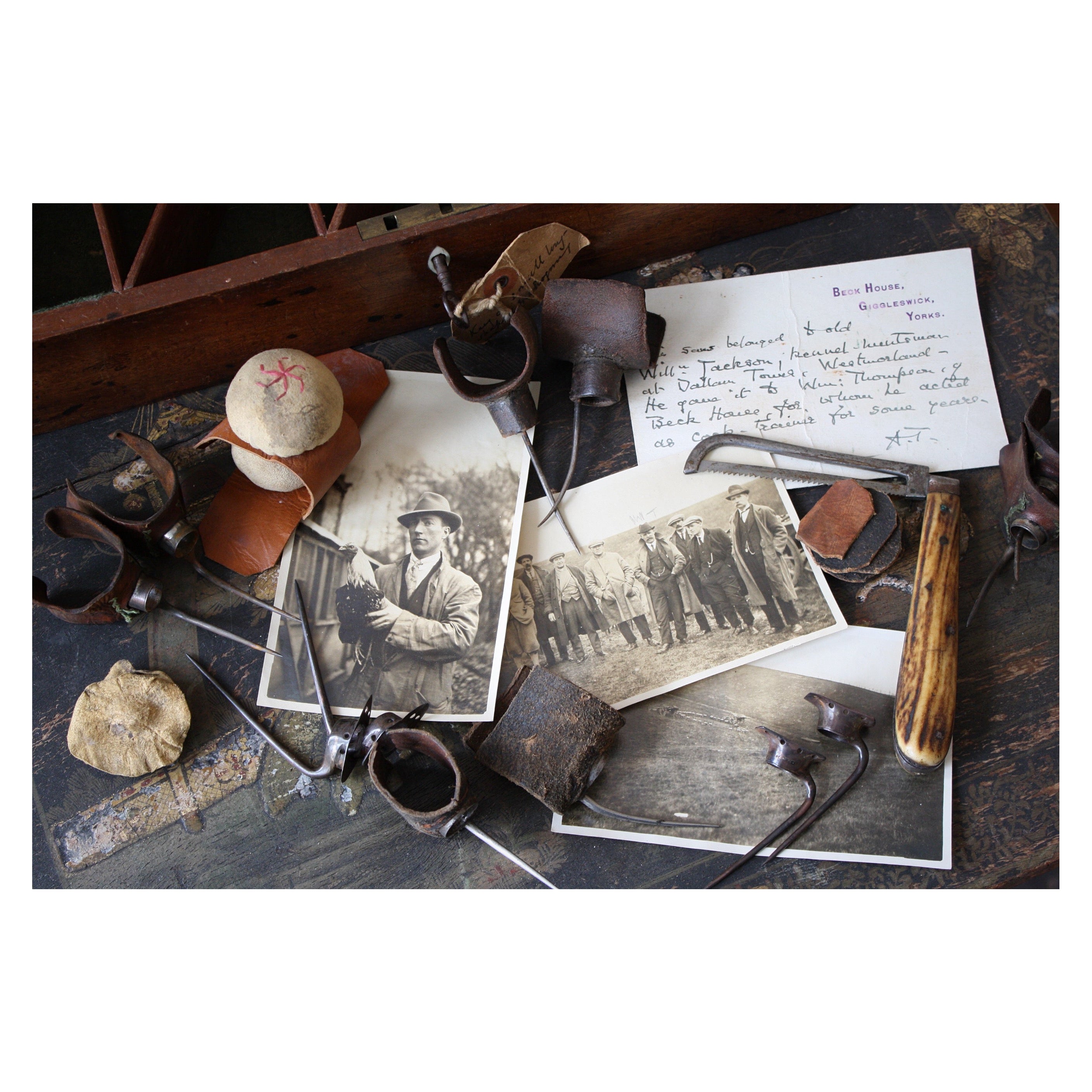 19th Century Old Will Jackson Cocking Cock Fighting Spurs Photos 
Ephemera