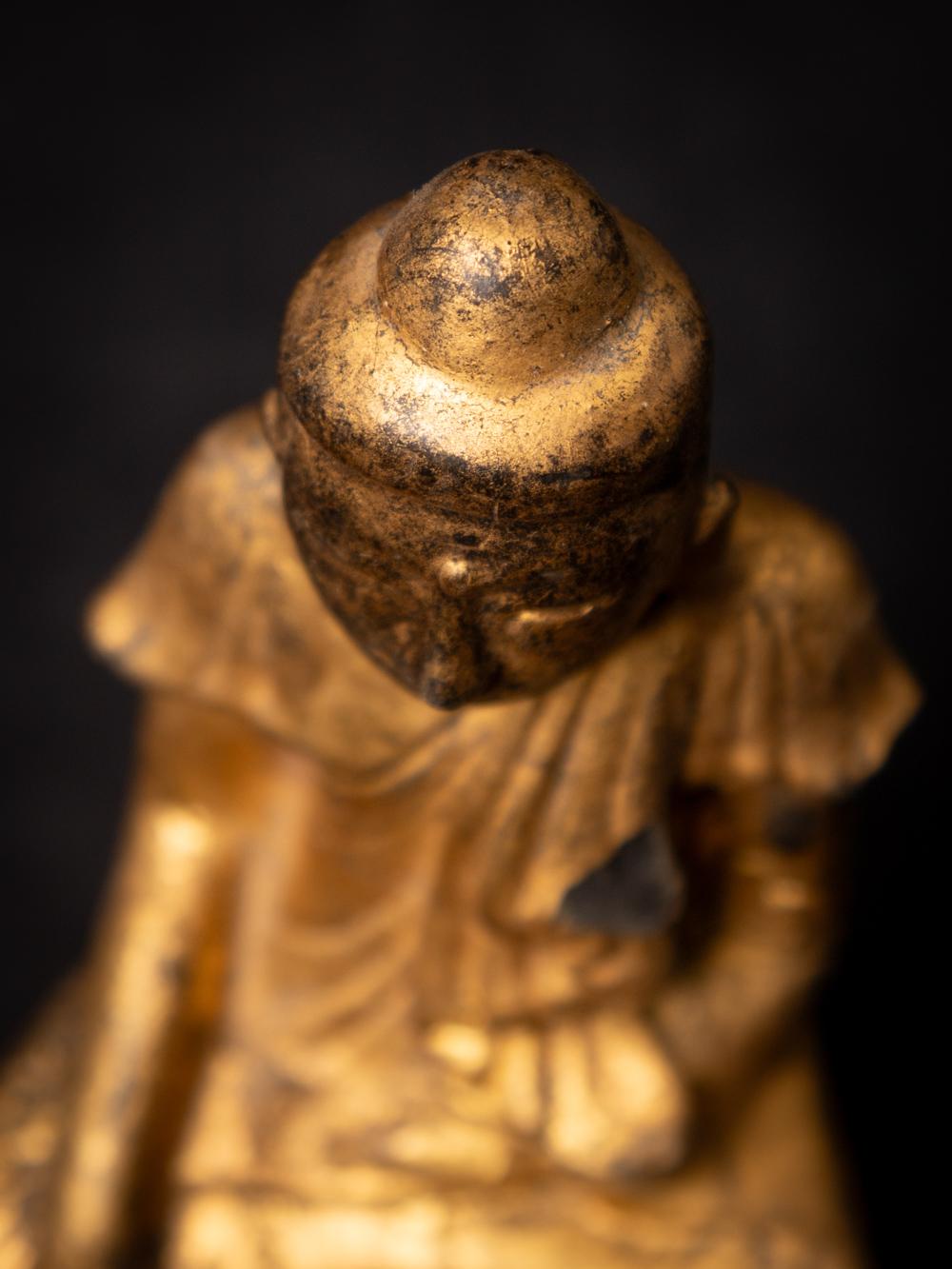 19th century Old wooden Burmese Shan Buddha statue from Burma - Originalbuddhas For Sale 5