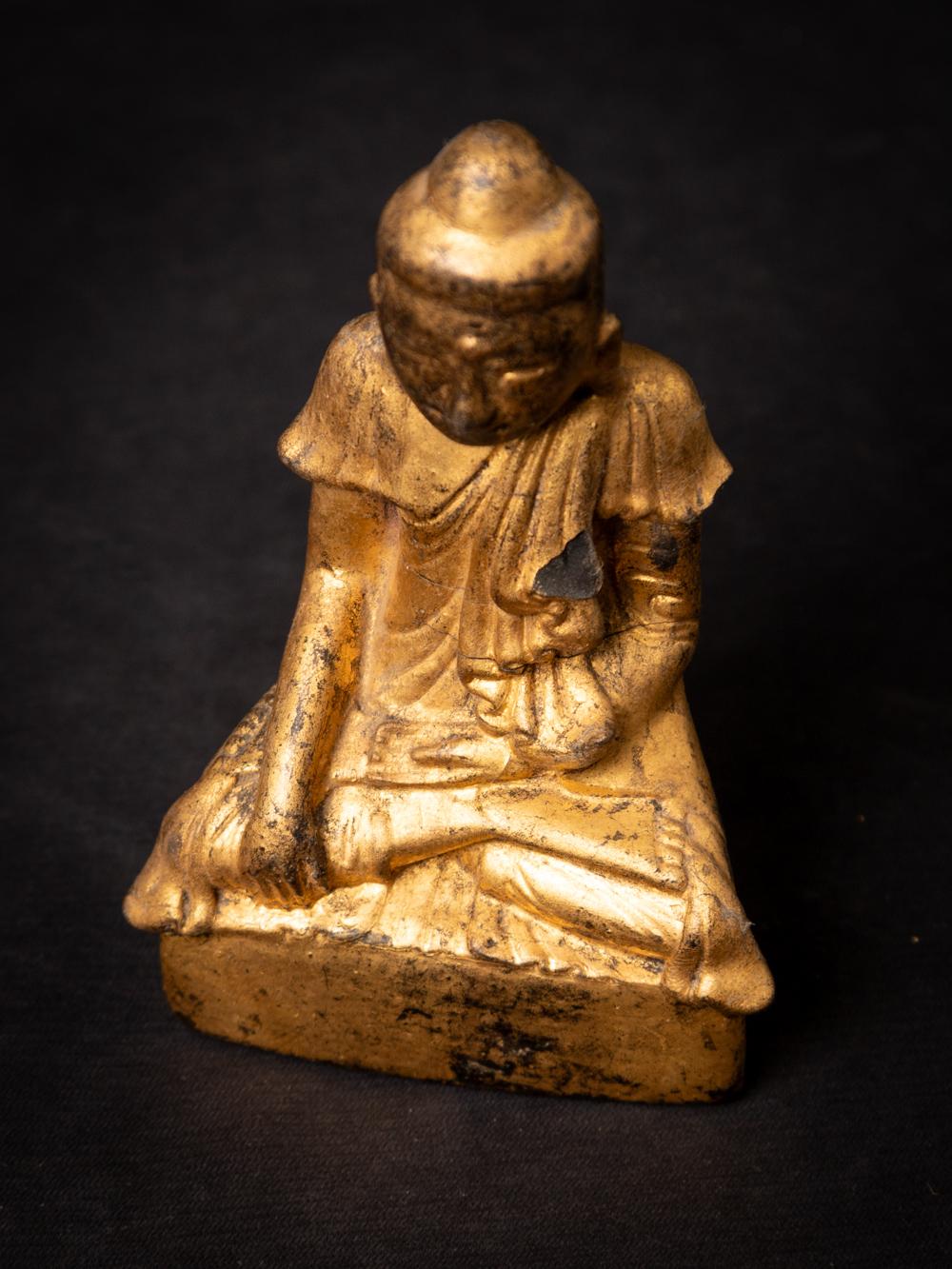 19th century Old wooden Burmese Shan Buddha statue from Burma - Originalbuddhas For Sale 4