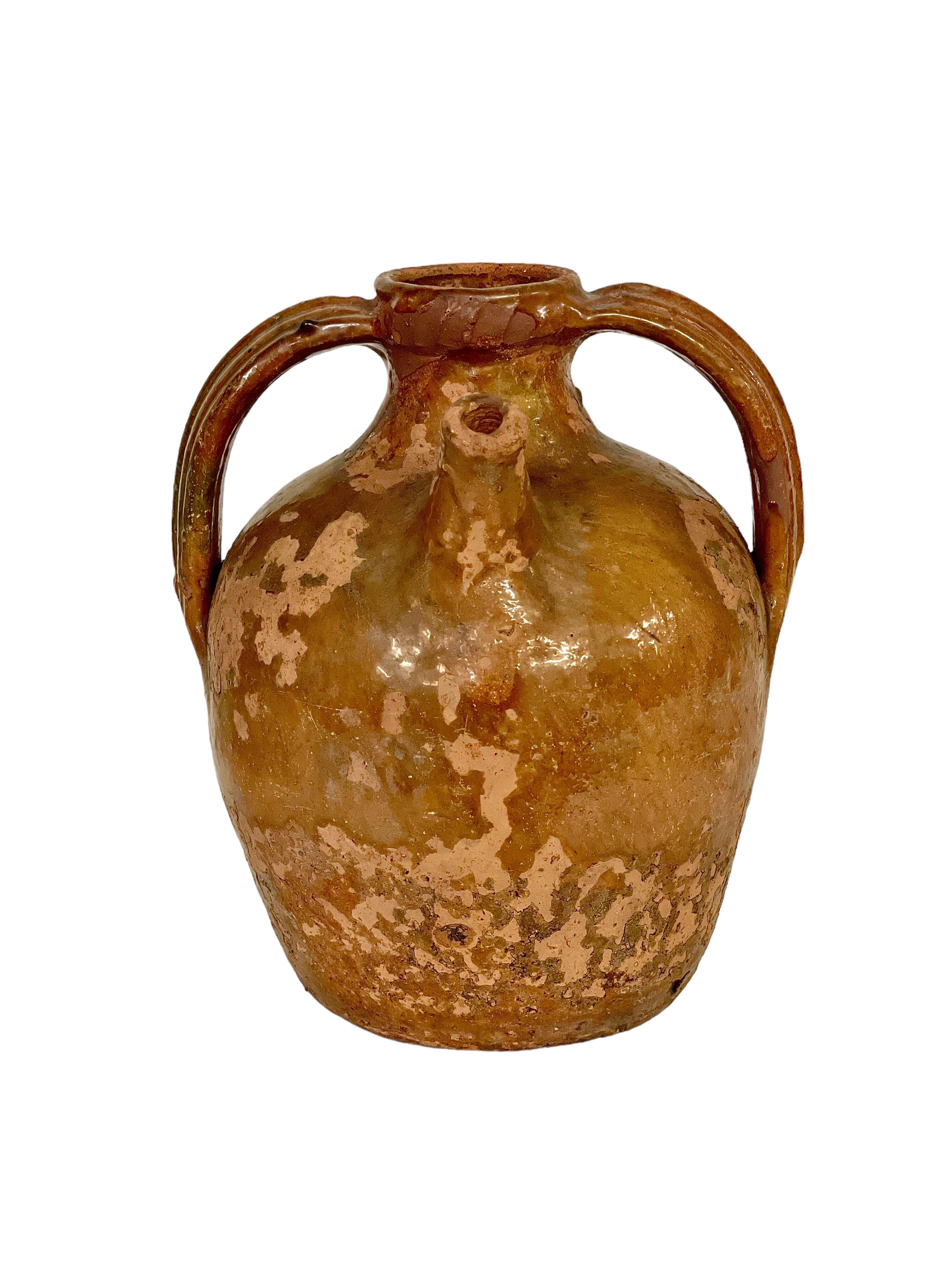 Terracotta 19th Century Olive Oil Jar from Provence For Sale