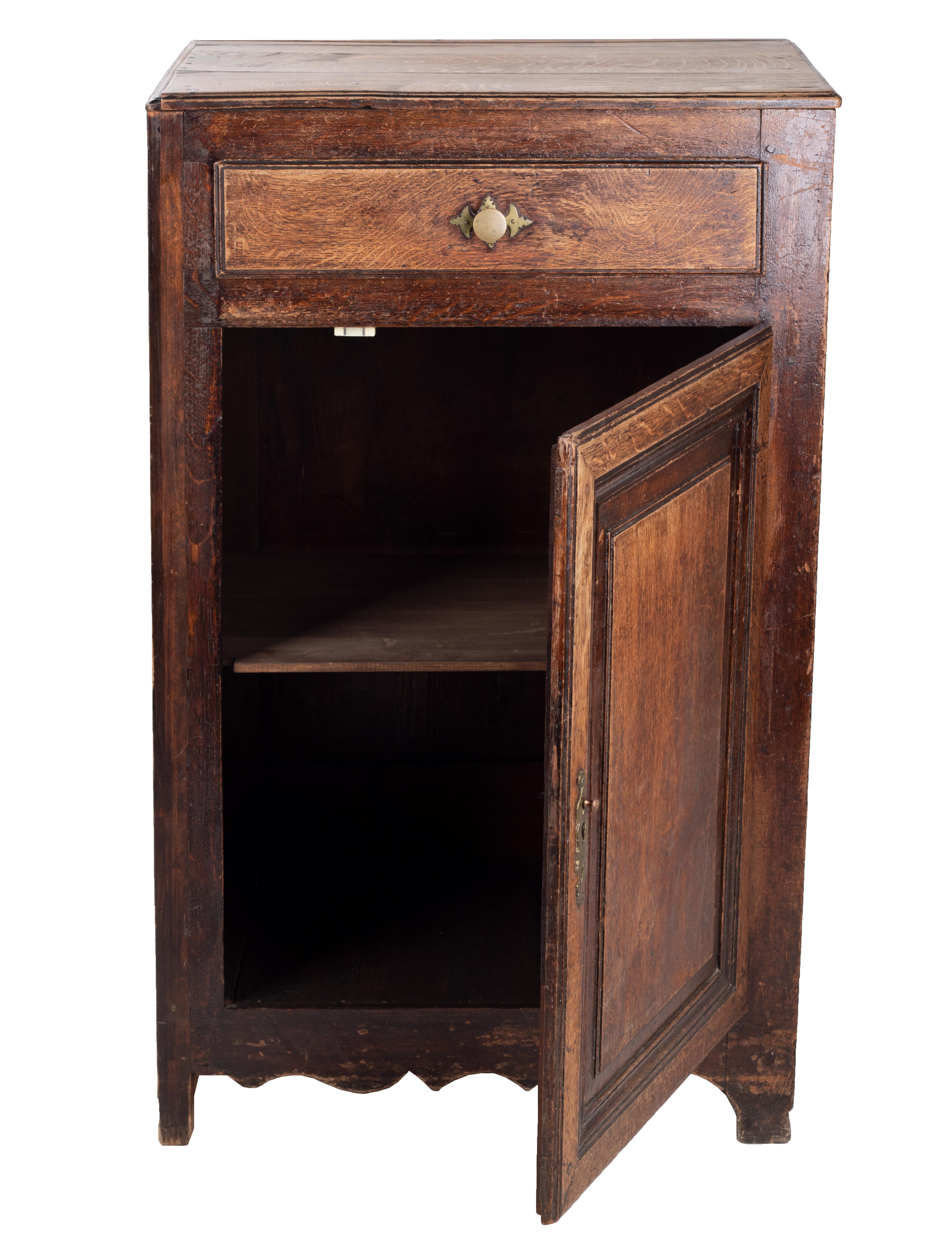 European 19th Century One Drawer and One Door French Cabinet