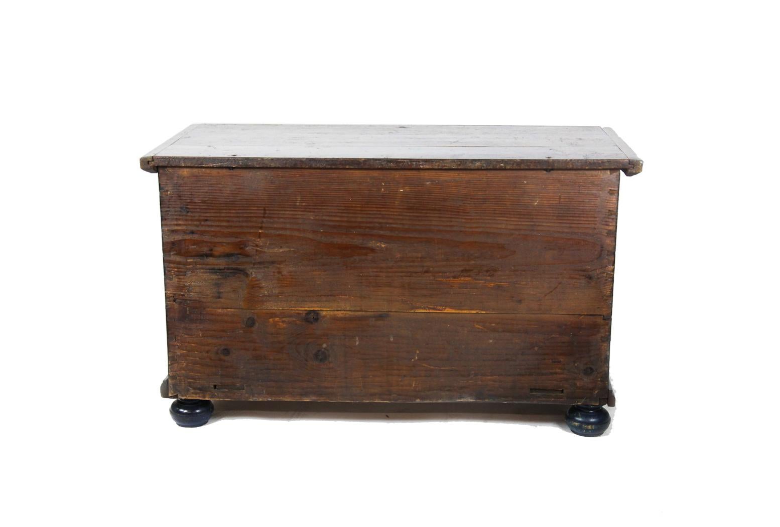 19th Century One Drawer Painted Blanket Chest 6