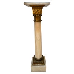 Säulensockel aus Onyx und Bronze aus dem 19. Jahrhundert