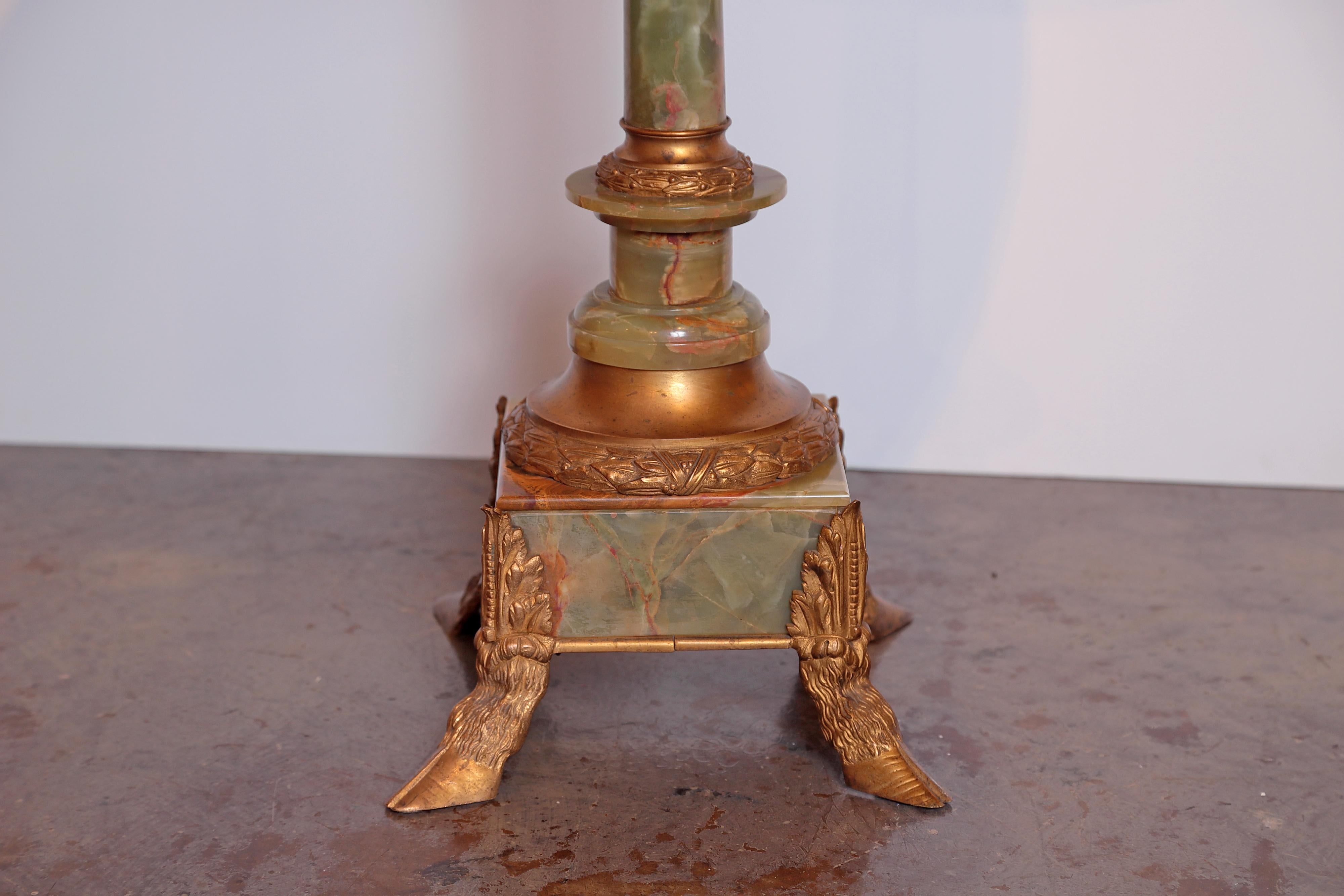 Charles X 19th Century Onyx and Gilt Bronze Side Table