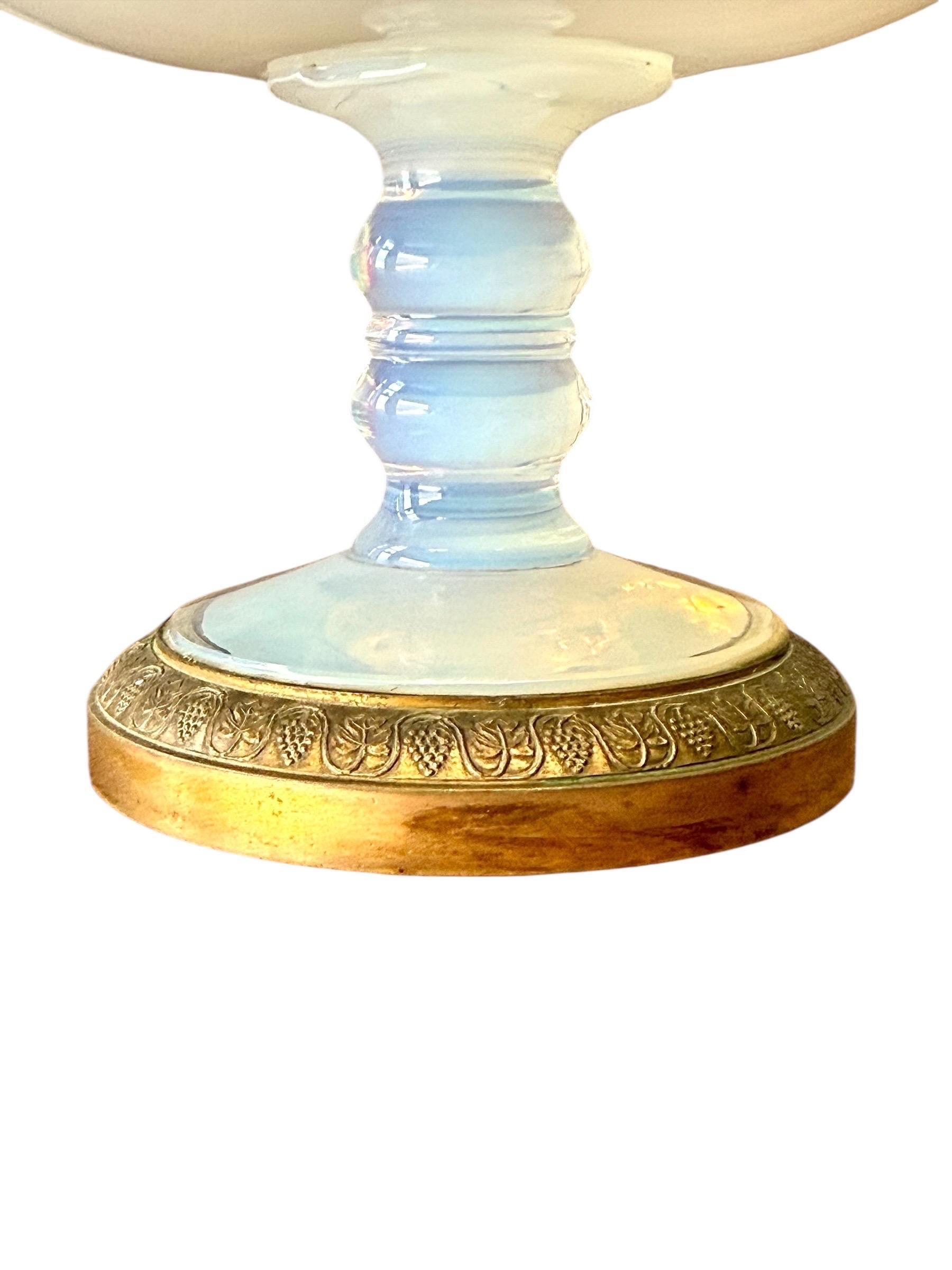 Schmuckständer aus Opalin und vergoldeter Bronze des 19. Jahrhunderts, 