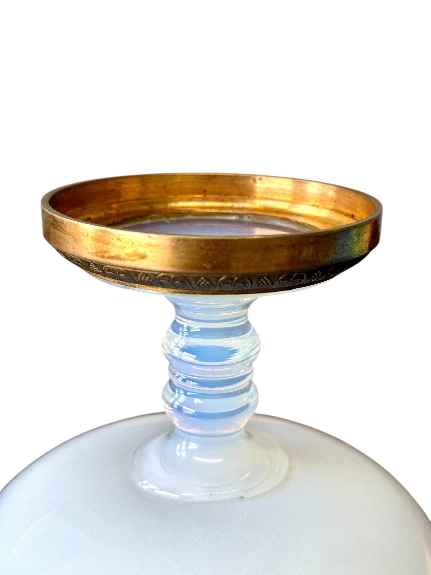 Schmuckständer aus Opalin und vergoldeter Bronze des 19. Jahrhunderts, 