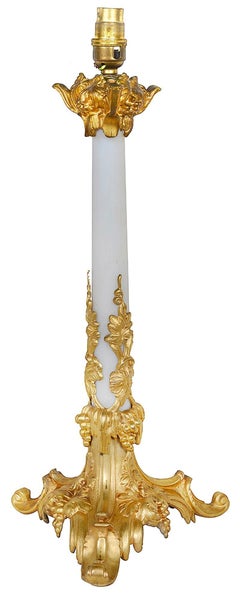 19th Century Opaline Glass Table Lamp