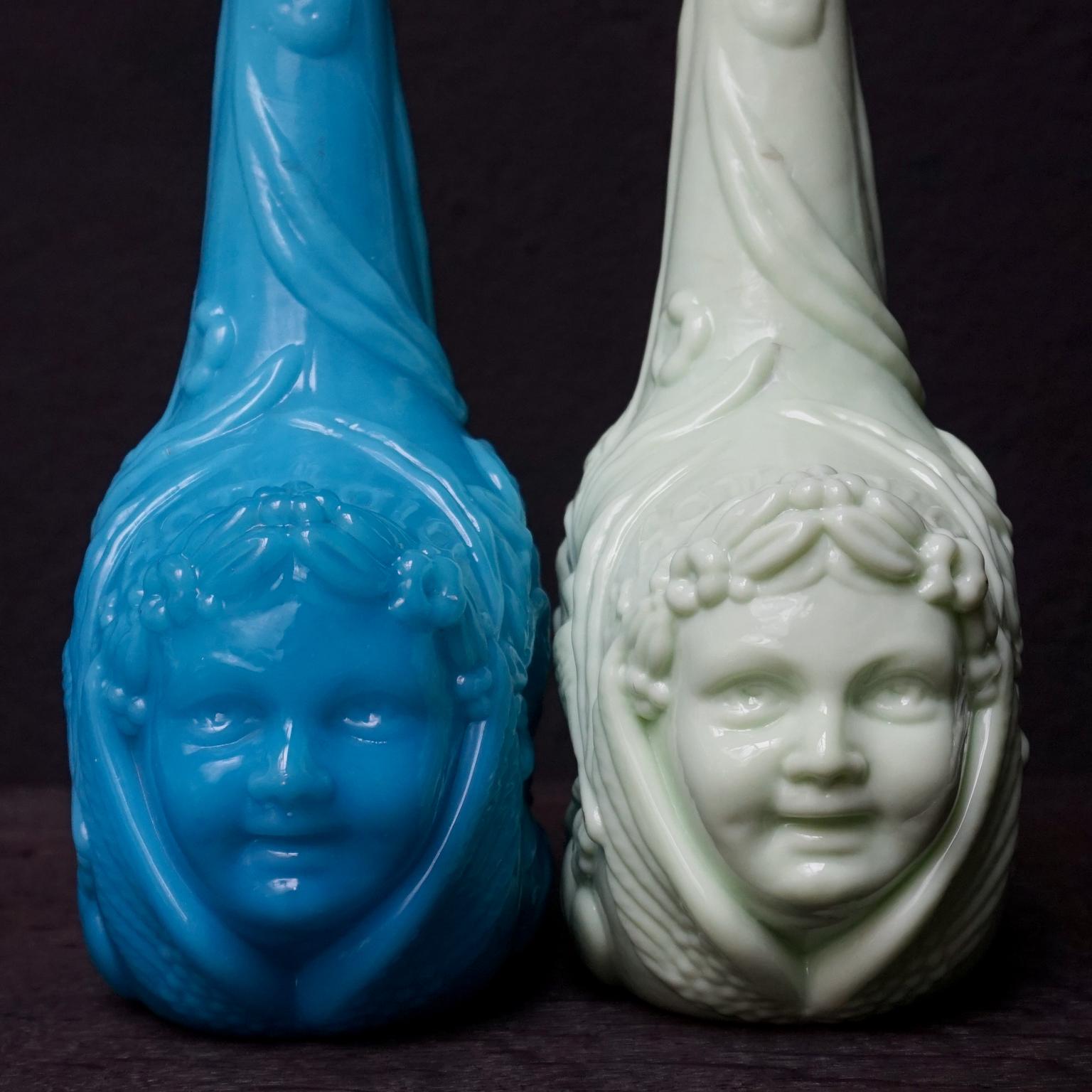 blue milk glass