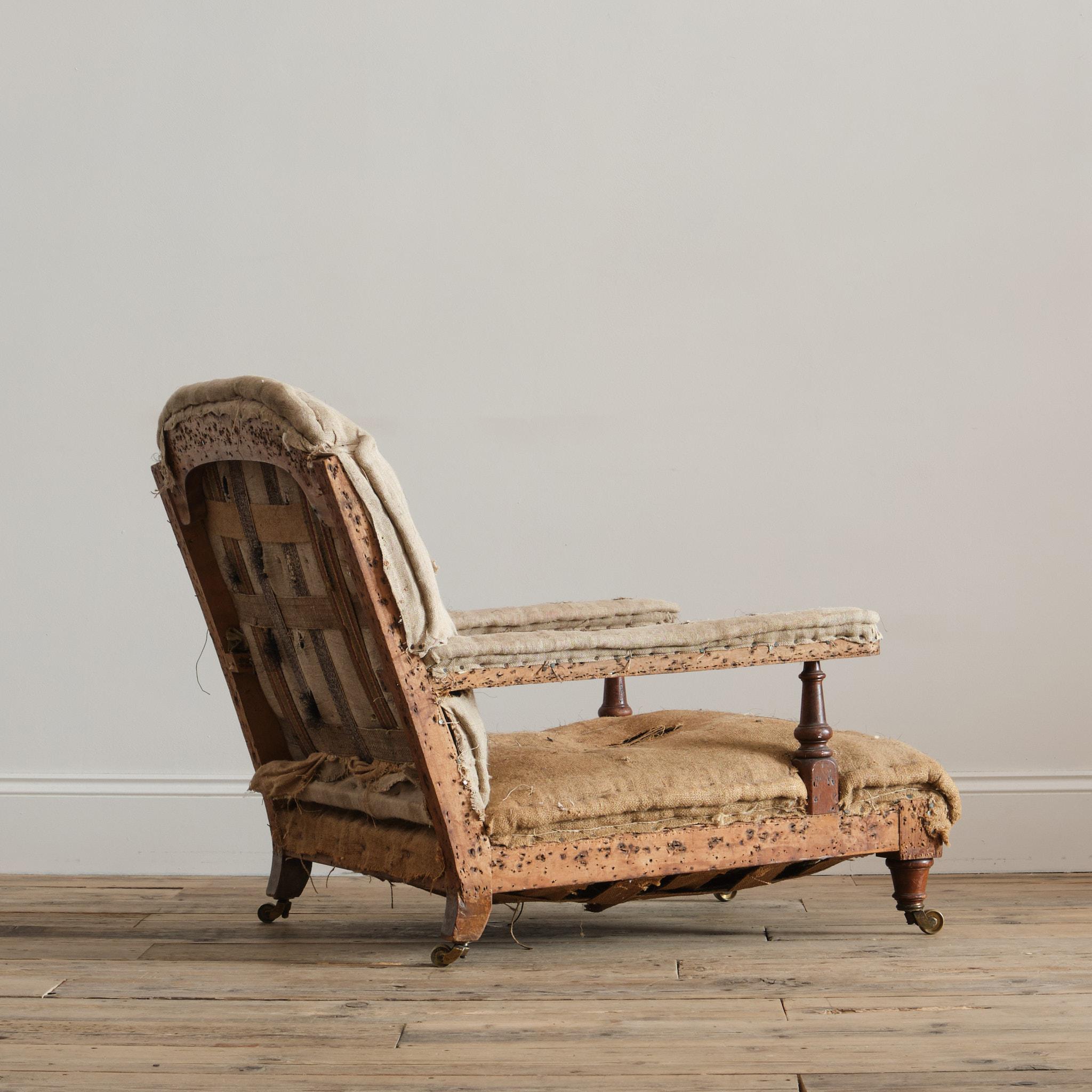 English 19th Century Open armchair by Robertson & Coleman For Sale